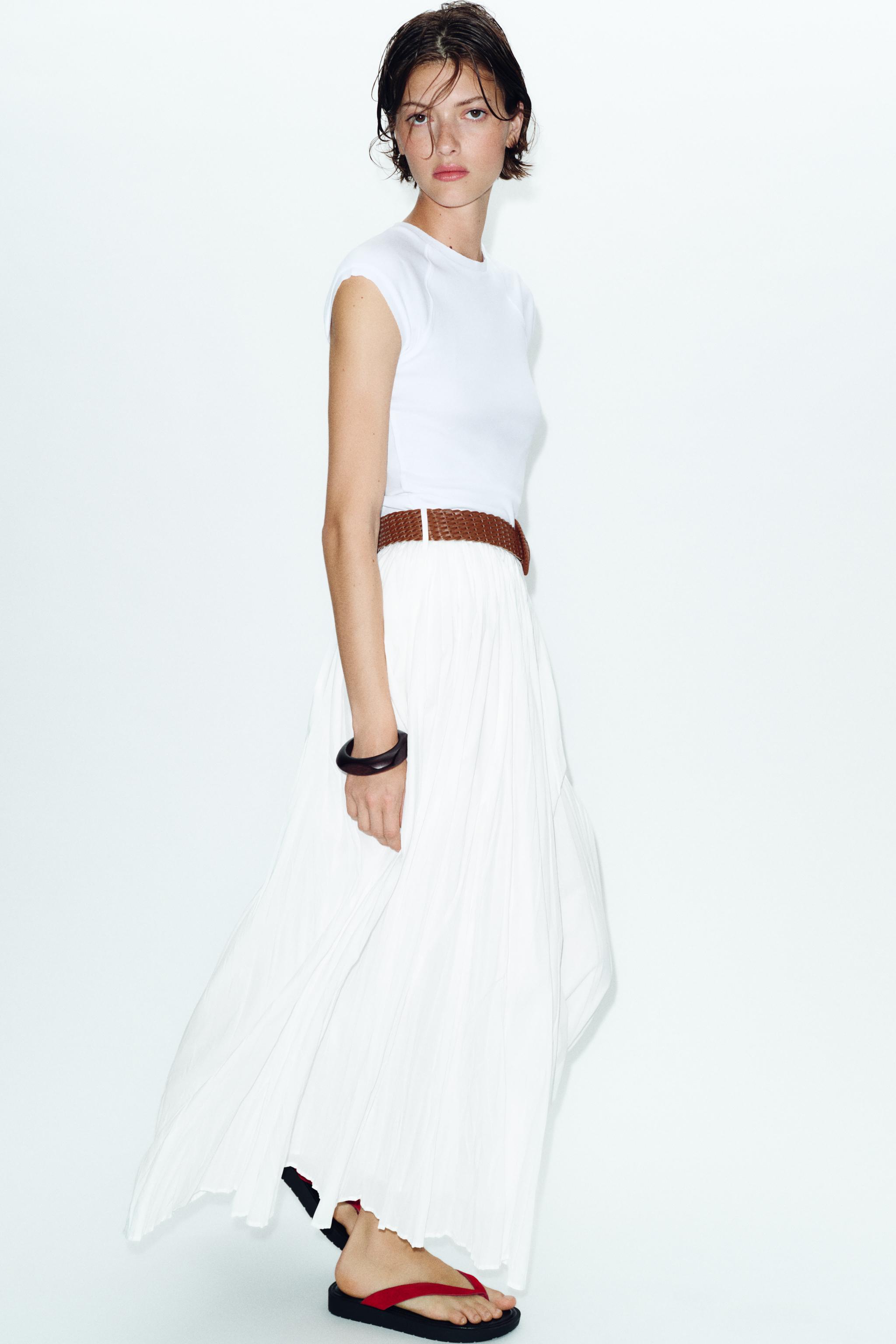 BELTED MIDI SKIRT